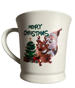 NEW Merry Christmas White Mug Santa Christmas Carnival Mug - Picture 1 of 5