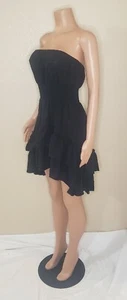 Schwarzes Damen-Minikleid hoch niedrig - Bild 1 von 4