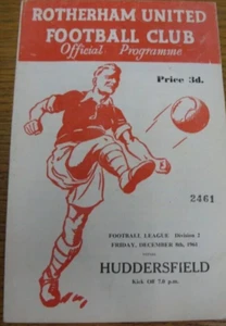 1961 1962 ROTHERHAM UNITED V HUDDERSFIELD - Picture 1 of 1