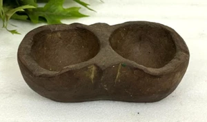 Antique Sand Stone Round Curry Eating Bowl Original Old Hand Carved 17126 - Picture 1 of 8