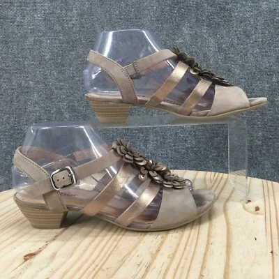 Sandalias Gabor para mujer US7.5 UK5 informales con tiras de cuero marrón metálico Foto 1 de 4