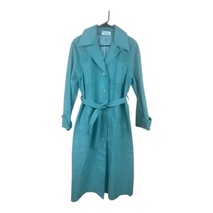 Vintage 60’s 70’s Skinner Ultra Suede Long Jacket Count Romi Green Size M / L - Picture 1 of 15