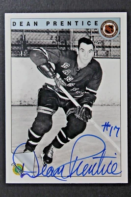 Dean Prentice (d.2019) NY Rangers Autograph 1991 Ultimate Original 6 Card #39 - Image 1 of 3