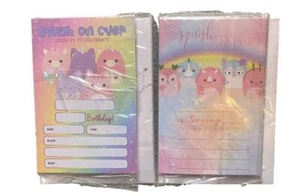 Squishmallow Birthday Party Invitations with Envelopes 2 Packs of 20 in Each NEW - Picture 1 of 6