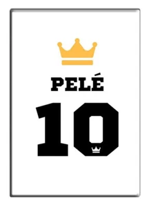 Pelé Pelé Footballeur Brésil Aimant Chemise Numéro 10 Pele - Picture 1 of 4