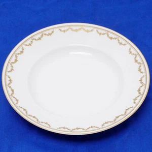 Rosenthal Soup Plate Porcelain Bone China Bowl w Gold Vine Garland Pattern - Picture 1 of 5