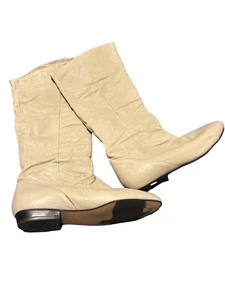 L.J. Botas de cuero beige Simone talla 7 - Imagen 1 de 8
