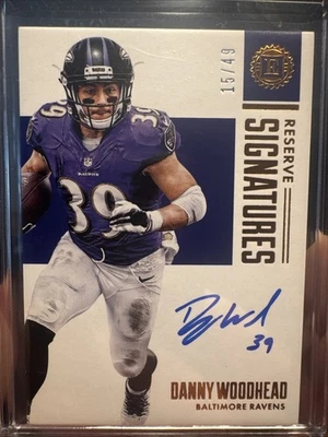 DANNY WOODHEAD 2017 ENCASED RESERVE SIGNATURES RAVENS ON CARD AUTO /49 - Image 1 of 3