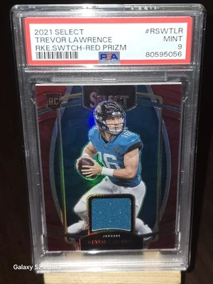2021 Select Trevor Lawrence Rookie Swatch Red Holo Prizm Rc #RSWTLR Psa 9🌱📈🔥 - Image 1 of 4