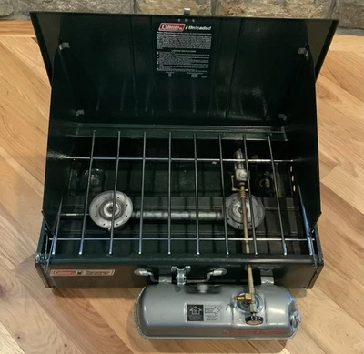 Coleman Powerhouse 414-700 Dual Fuel 2-Burner Camp Stove Made in USA - Image 1 of 4