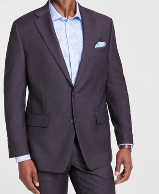Tallia Men's Classic-Fit Suit Separate Jacket - Wine, 42 SHORT* - Image 1 of 4