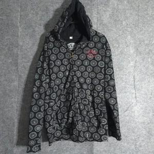 Burton Snowboards Herren M schwarz grau Allover Print Reißverschluss Hoodie Snowboard Skate - Bild 1 von 11