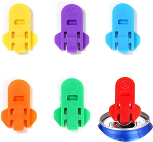 Manual Easy Can Opener, 6 Pack Colorful Soda Beer Can Opener & Beverage Can Cove - Picture 1 of 12