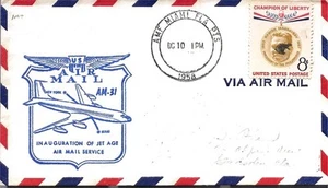 First Jet Airmail Flight Miami AMF - New York 10 Dec 1958 AAMC#J31f - Picture 1 of 1