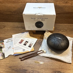 "Tambor de percusión lengua de acero negro 8 notas 8"" Handpan con estuche libro de música y mazo" - Imagen 1 de 13