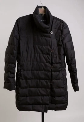 Talbots Down Puffer Jacket Parka Coat Women Size M Black Pockets - Image 1 of 4
