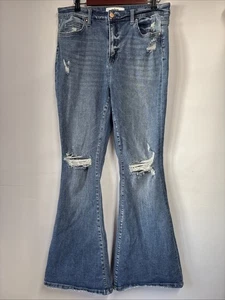 Mica Los Angeles Jeans Women’s Size 31 Distressed Wide Leg - Picture 1 of 6
