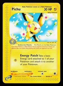 Pokémon Karte Pichu 58/165 Rare Expedition - Bild 1 von 2