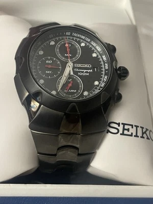 Seiko SND253 Flightmaster Pilot Quartz Chronograph Watch 7T62-OCF0 - Image 1 of 4