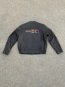 Harley Davidson Men’s Leather Riding Jacket RN 103819 Size XL Logo Back - Picture 1 of 18