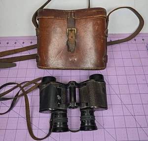 HUNSICKER & ALEXIS FERNGLAS 8X32 MILITÄR FRANZÖSISCH WW2 BRITISH BROAD ARROW MARK - Bild 1 von 19