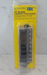 NEW Blue Sea Systems 5046 ST Blade Compact Fuse Block 8 Common Source Circuits - Picture 1 of 3