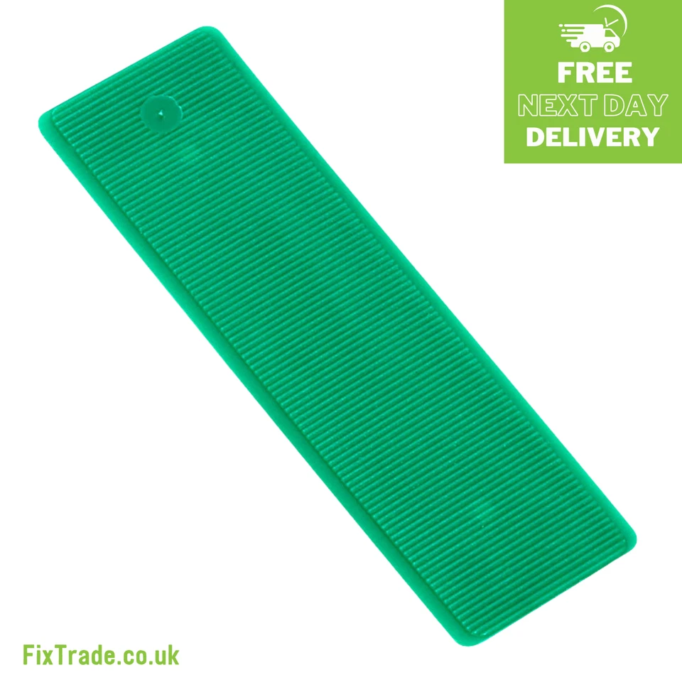 Window Glazing Packers (Green) 100mm x 28mm x 1mm - Several Pack Sizes