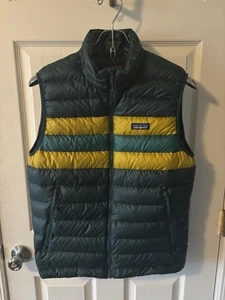 Chaleco Patagonia Para Hombre M Plumón de Ganso Azul Abombado Aire Libre Negocios Informal Ligero - Imagen 1 de 5