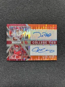 2020 Panini Prizm Jalen Hurts Kyler Murray College Ties Orange Pulsar Auto /20 - Bild 1 von 2
