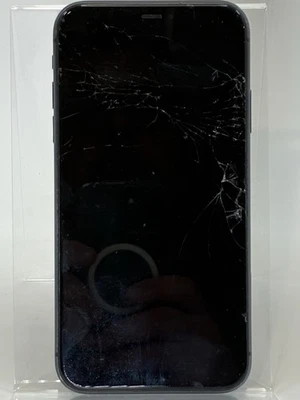 Apple iPhone 11 | 64GB | Blk | Crack Screen, Lens & Back | Working | Battery 73% - Image 1 of 4