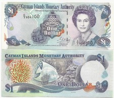 CAYMAN 1 DOLLAR P-26a 2001 UNC CAT PRICE $ 9.00