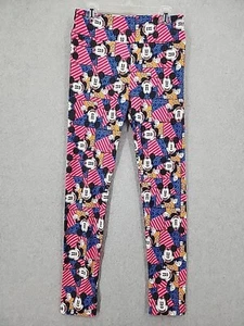 NEW LuLaRoe Kids Disney Mickey Mouse Pink Multi Colored Leggings Sz One Size - Picture 1 of 7
