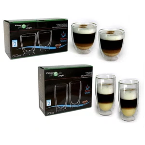 Juego de vasos de café FilterLogic de 2 vasos de doble pared Cappuccino y Latte - Imagen 1 de 8