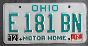Ohio 2012 Wohnmobil Nummernschild # E 181 Brandneu - Bild 1 von 1