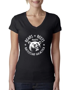 Camiseta The Office Humor Bears Beets Battlestar Mujer Junior Cuello en V - Imagen 1 de 13