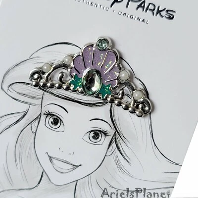 Disney Parks The Little Mermaid Ariel Exclusive Princess Crown Tiara Flair Pin