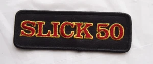 Slick 50 Iron On Vintage Promo Patch Car Culture Automotive Black Red - Picture 1 of 5