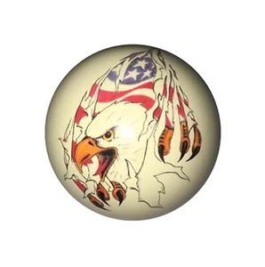 Palla stecca personalizzata biliardo/biliardo aquila con bandiera patriottica NUOVA! - Foto 1 di 2