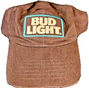 Dunkelblaue Mütze klassische Passform Bud Light Marke gesticktes Logo verstellbar Druckknopflasche - Bild 1 von 2