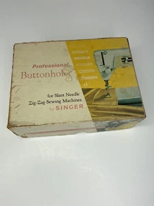 Vintage Prof Buttonholer 161829 Schrägnadel Zick Zack Nähmaschine & Org Quittung - Bild 1 von 10