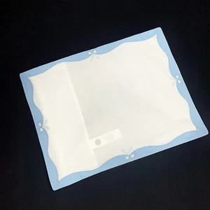 New Boudoir Pillow Sham Baby Blue Pillow wBow Border Gerbrand Shower Gift - Picture 1 of 10