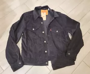 Levi's Vintage Fit Corduroy Trucker Jacket Black Men's Size Small - Picture 1 of 12