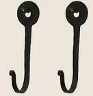 Horse Shoe Nail Hooks Set of 2 - Decorative Wall - Black 2 pack, 