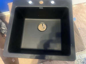 Blanco 443226 Liven 21" Drop-In/Undermount SILGRANIT Kitchen Sink, Coal Black - Picture 1 of 7