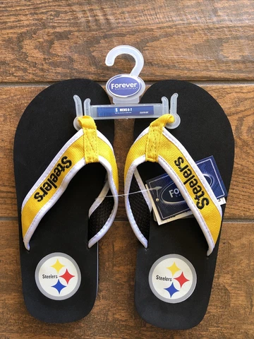 Pittsburg Steelers NFL  Big Logo Flip Flops Sandals Slippers Small Size 6-7 Cover
