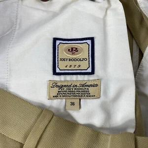 Pantalones cortos para hombre Joey Rodolfo 1879 talla 36 bolsillos delanteros planos trabillas para cinturón caqui - Imagen 1 de 7