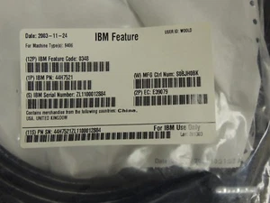 IBM 20FT RS232 COMMUNICATIONS CABLE P/N 44H7480 - Photo 1/5