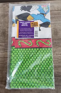 VTG 1993 Double Dragon Video Game Birthday Paper Tablecloth 54”x 89” NIP - Picture 1 of 3