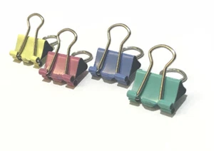 19mm 3/4 in Colorful Metal Binder Clips File Paper Holder Office Supplies 60pcs - Picture 1 of 5