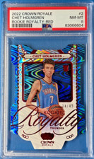 2022 Panini Crown Royale Rookie Royalty Chet Holmgren Die-Cut #2 Red /49 PSA 8